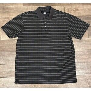 Nike Men's Dri Fit Tiger Woods Collection Black Short Sleeve Golf Polo Size XL